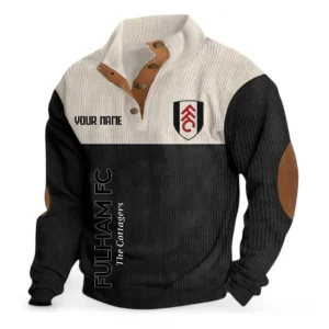 Football Fans Gift Fleece Men's Stand Up Collar Base Shirt, Sweatshirt Exclusive Logo For Sport Fan, Custom Name EPL129082625125-Black
