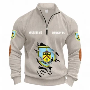 Football Fans Gift Half Zipper Corduroy Sweatshirt, Sweatshirt Exclusive Logo, Custom Name EPL131082825121-Apricot